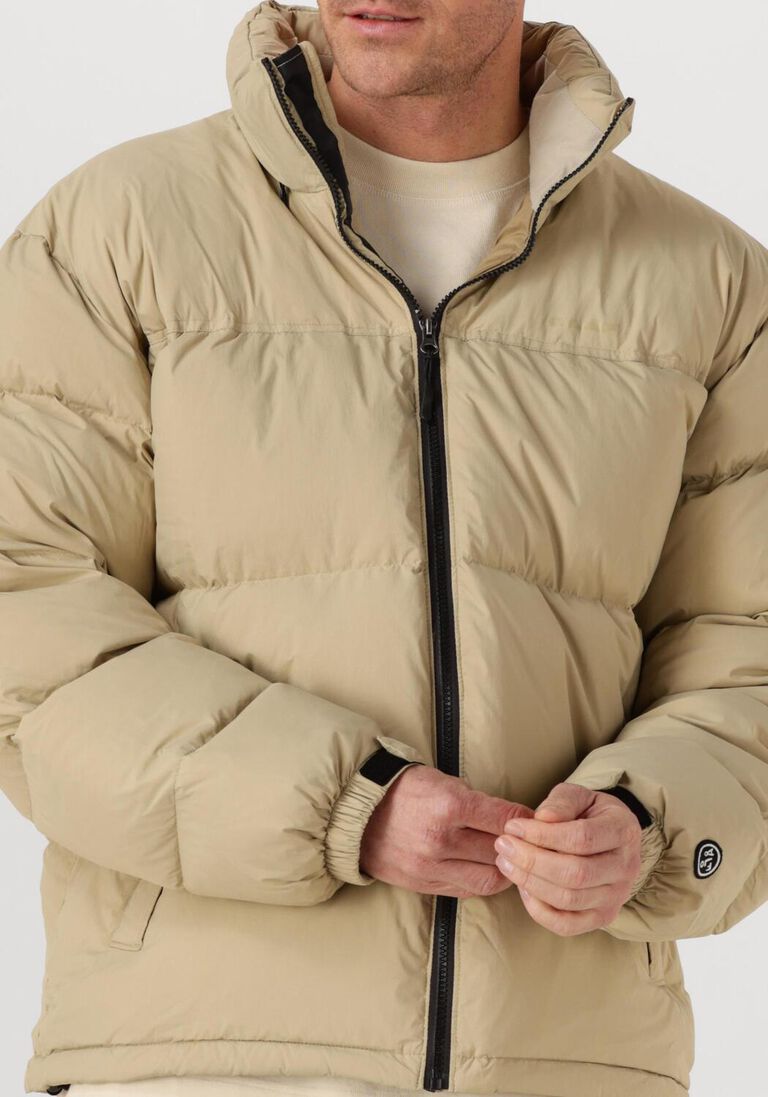 zand olaf hussein gewatteerde jas matte puffer jacket