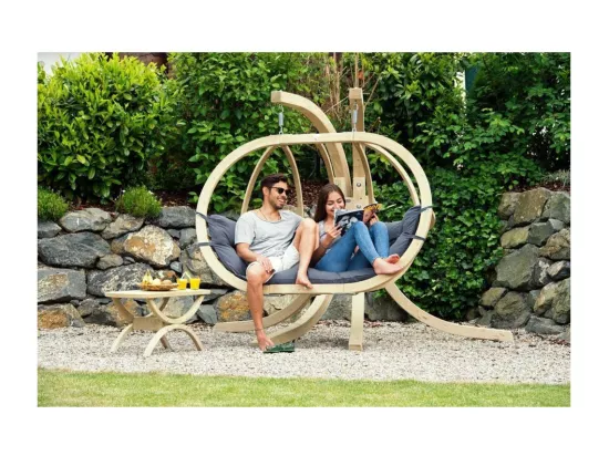 Canapé suspendu Globo royal Anthracite - coussin imperméable
