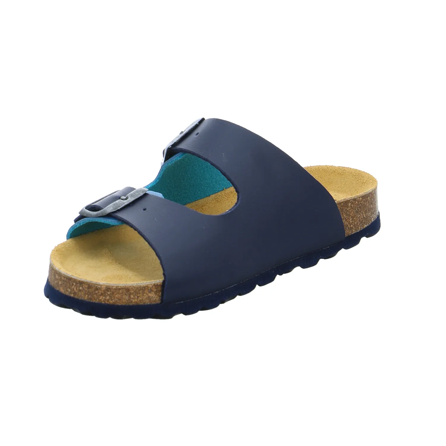 BIOLife Kinder-Pantolette Blau Lederimitat  Unisex