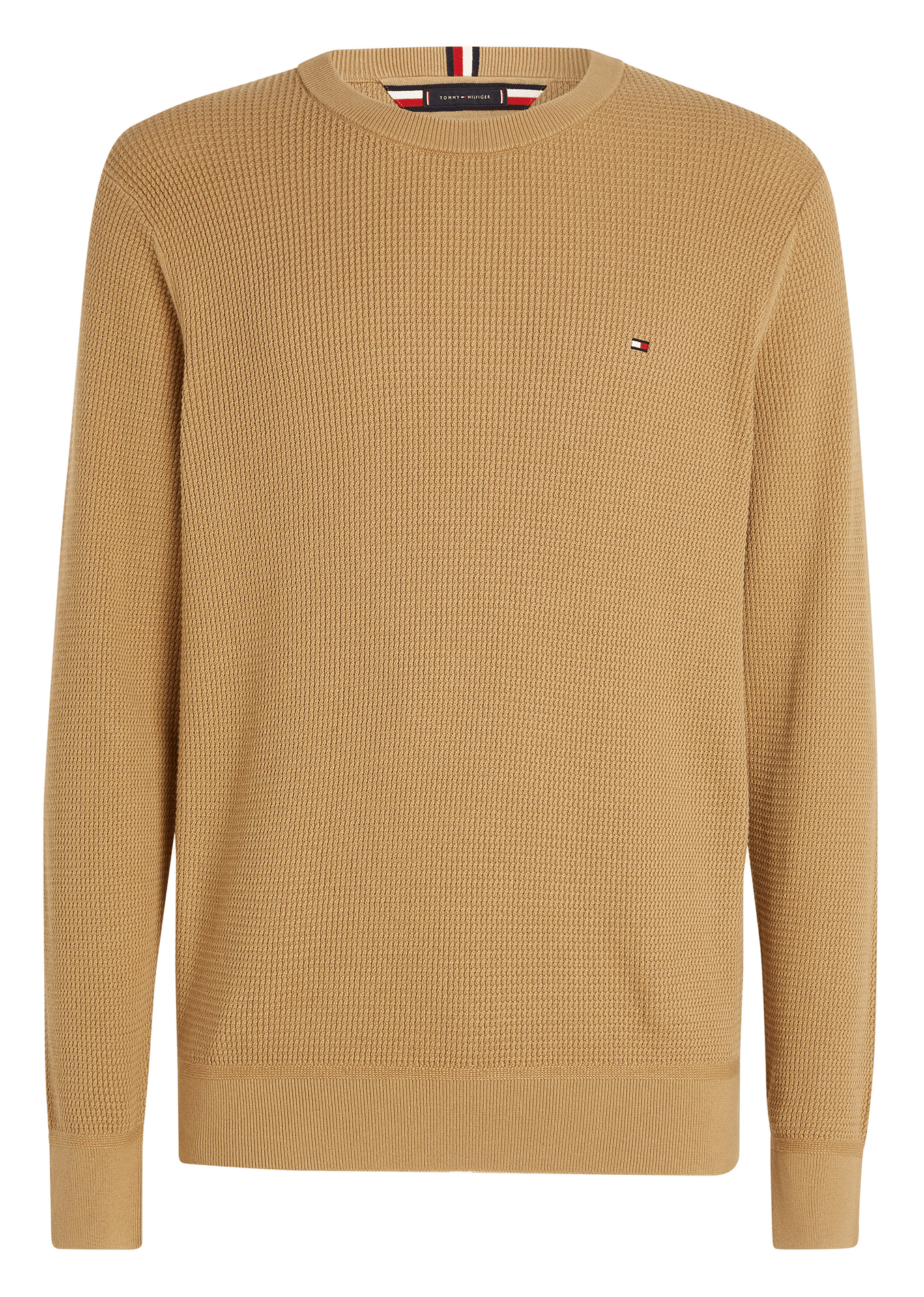 Pull col rond en coton organique | Kaki