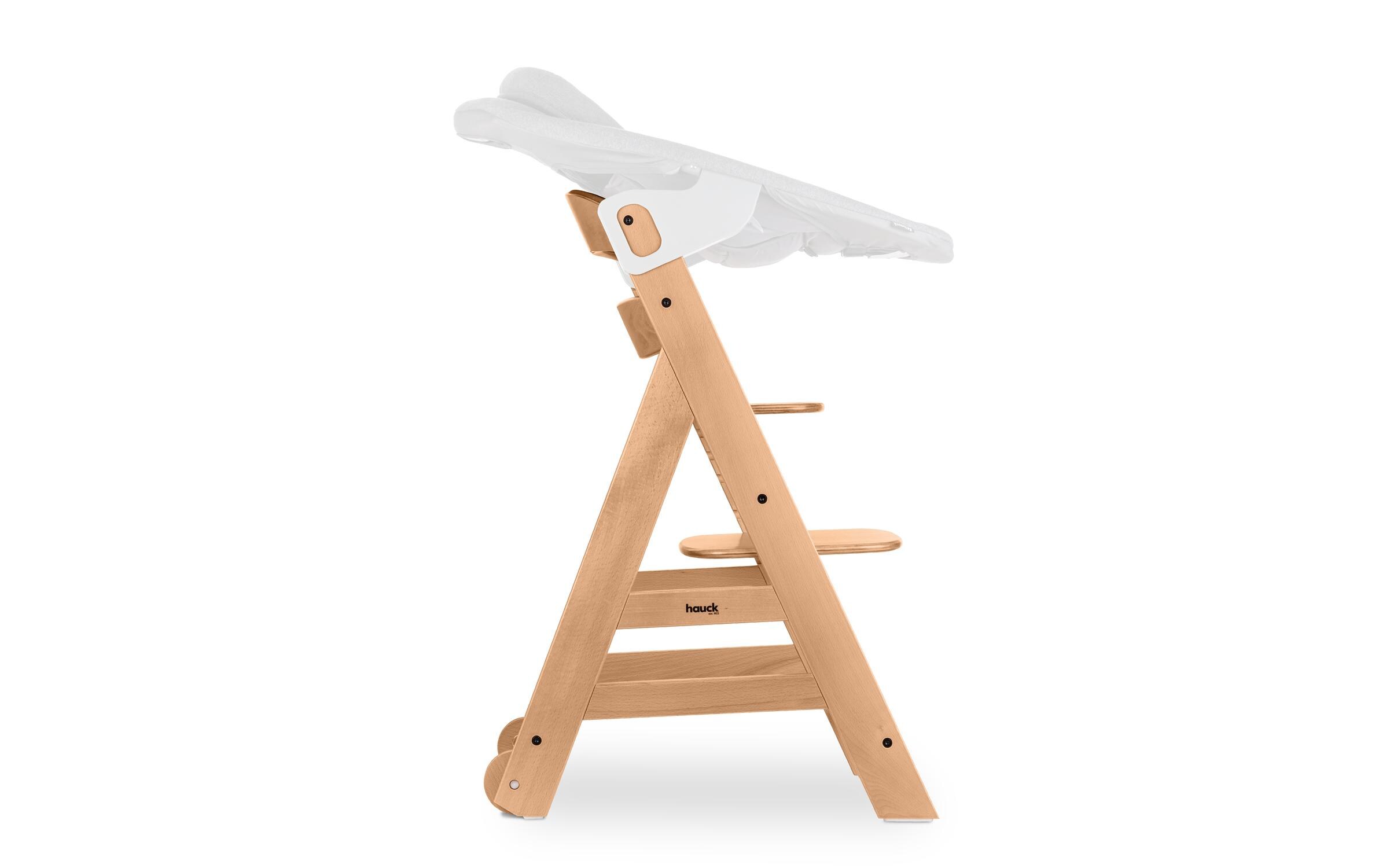 Treppenhochstuhl Beta+ Natural<br>Kippsicheres und mitwachsendes Holzhochstuhlset
