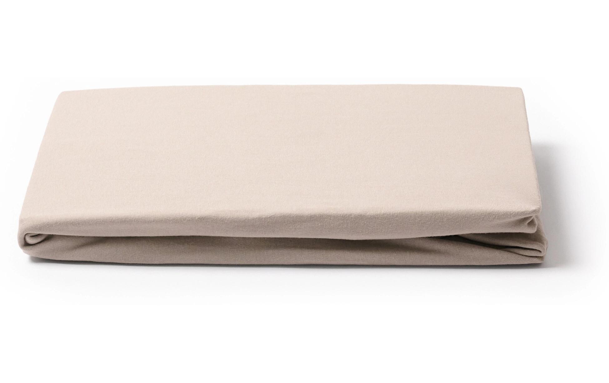Fixleintuch Bellevue 140-160 x 200 cm, TaupeSpannbettlaken aus Baumwolljersey