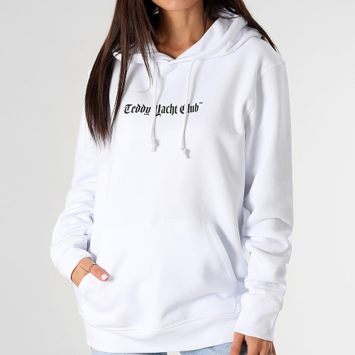 Sweat Capuche Femme Art Series Dripping Pink Blanc