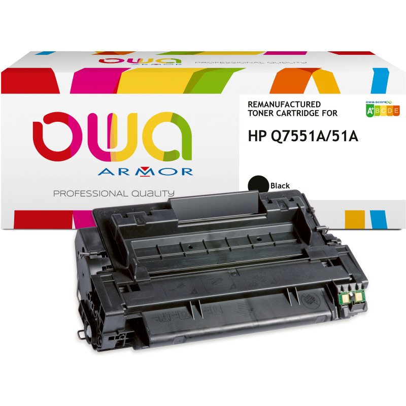 Toner remanufacturé OWA - standard - Noir - pour HP Q7551A