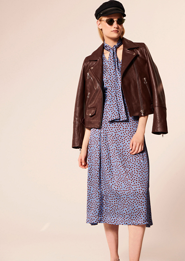 Robe Ranyableue imprimée à pois