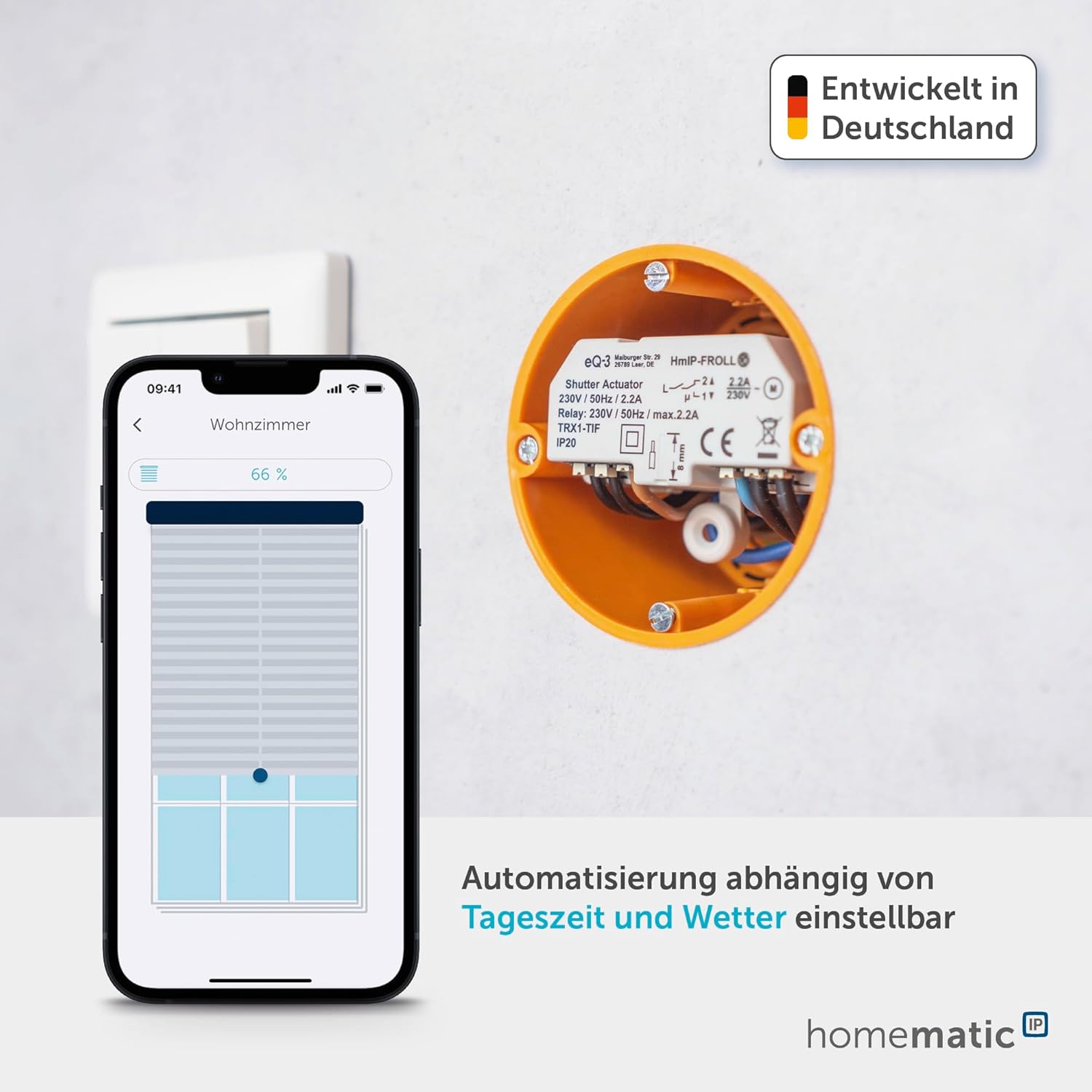 Homematic IP Smart Home Rollladenaktor – Unterputz, Packung mit 5, Digitale Steuerung für 5 Rollläden per App, Alexa &  Assistant, elektrische Rolladen smart nachrüsten, 151347A0