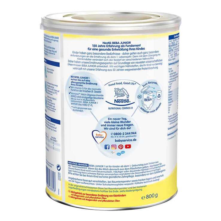 Nestle Beba Junior 1 + Pulver, 800 g