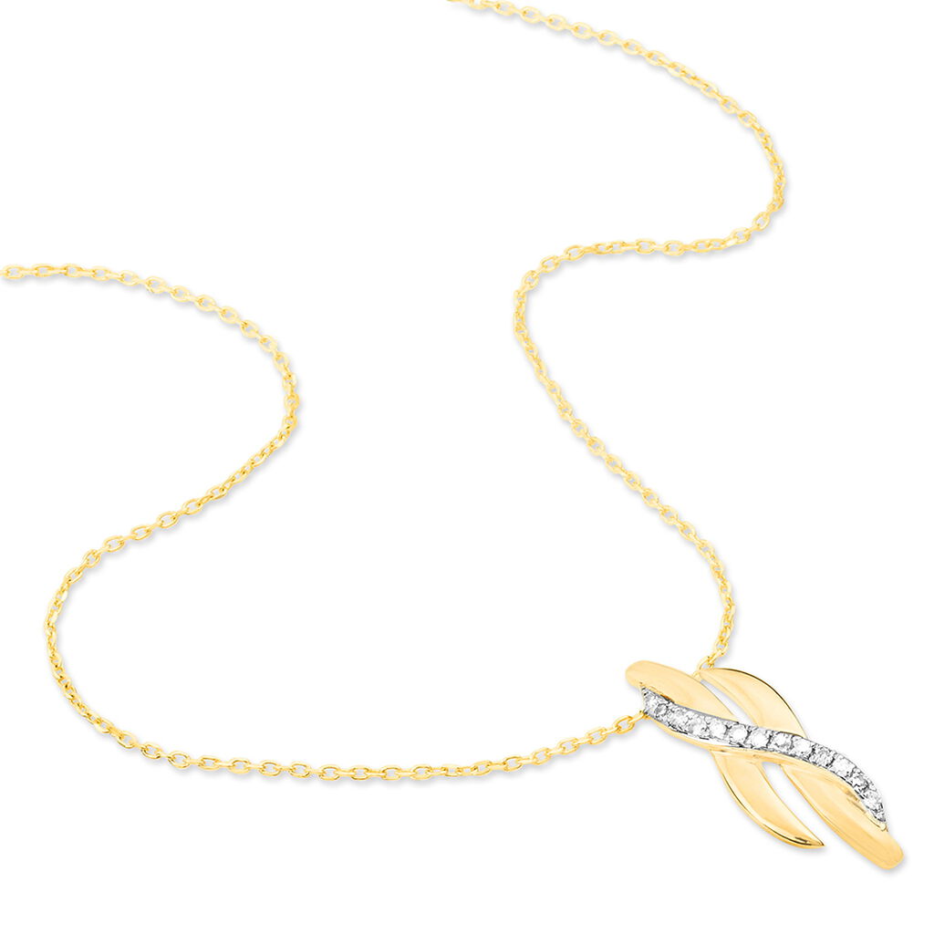 Collier Ester Or Jaune Diamant