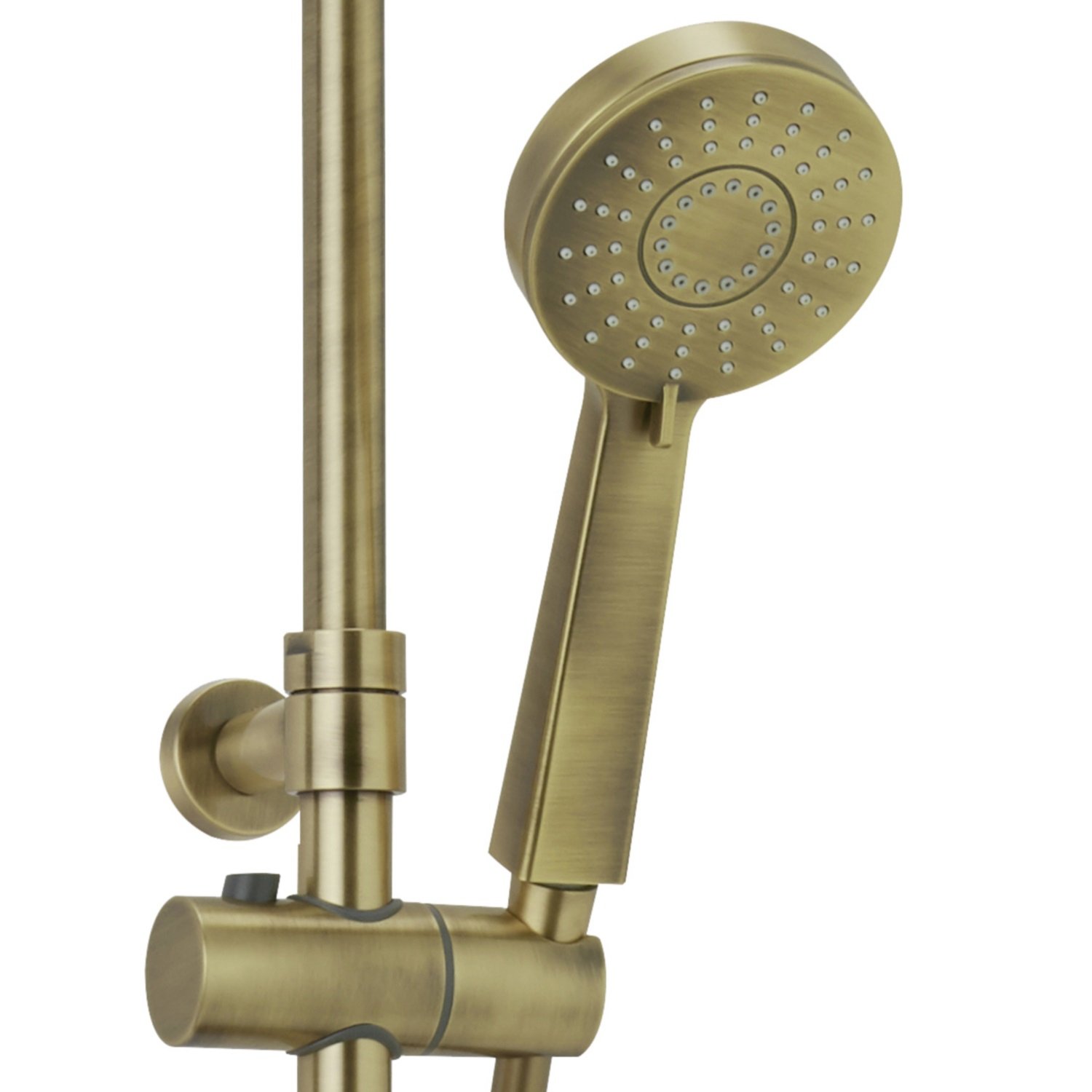 Salenzi Giro opbouw regendouche thermostatisch 30cm met 3 standen handdouche geborsteld messing