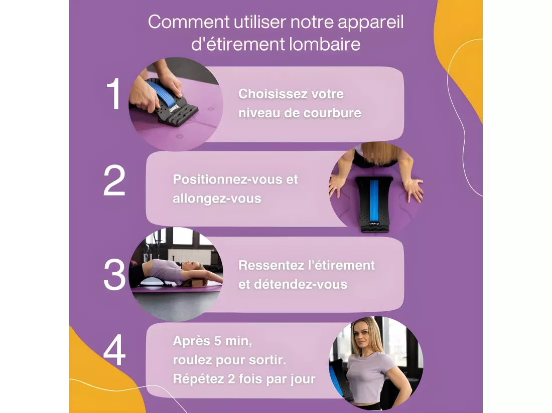 Appareil d'Étirement Lombaire INPHYSIO 94 points d’acupression