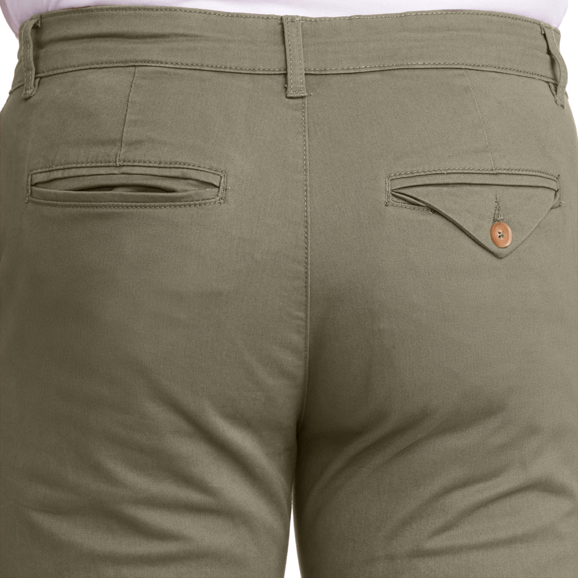 VanVaan Herren Chinohose in Unifarben dunkeloliv