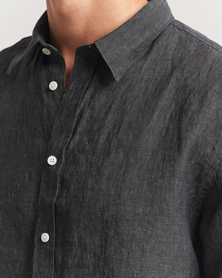 J.Lindeberg Linen Melange Shirt Black