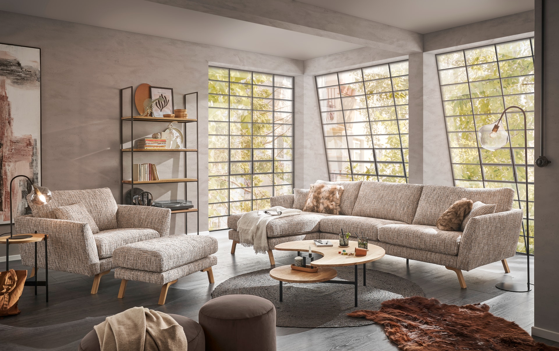 set one by Musterring Ecksofa DETROIT 293 cm beige