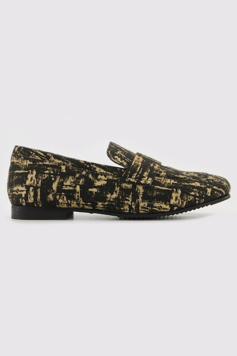 Jacquard-Loafer, Melange, Lederfutter, Weite H