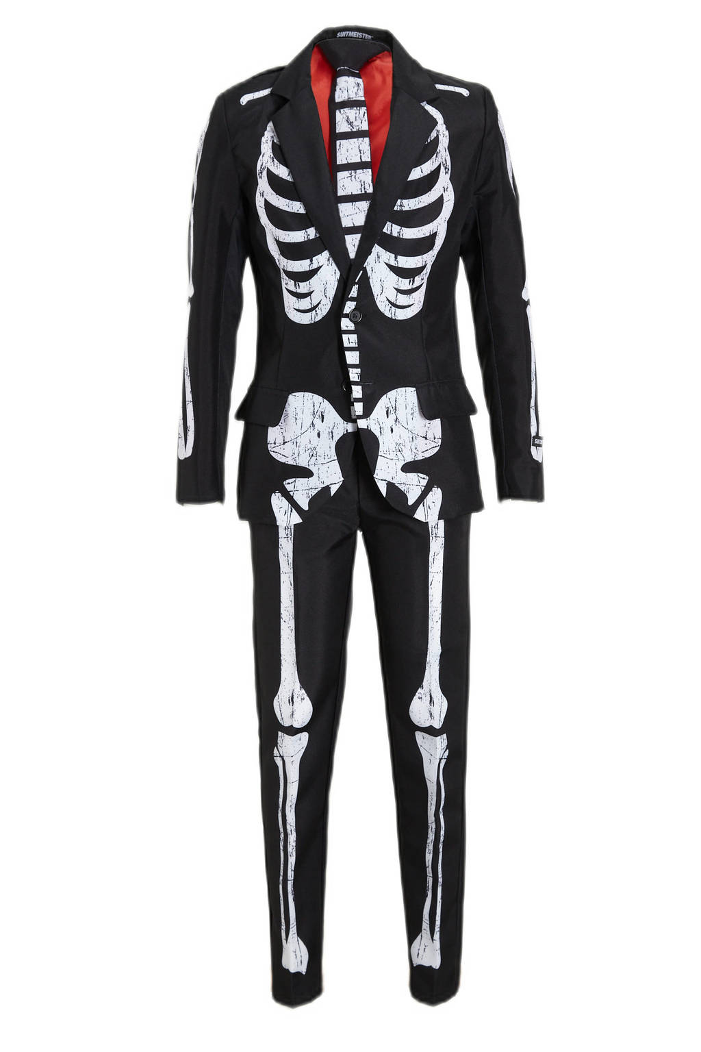 Suitmeister kostuum halloween Skeleton Grunge zwart/wit