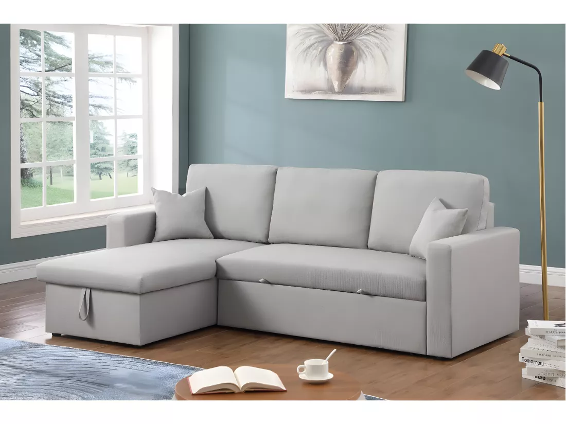 Canapé d'angle convertible/ réversible avec coffre 