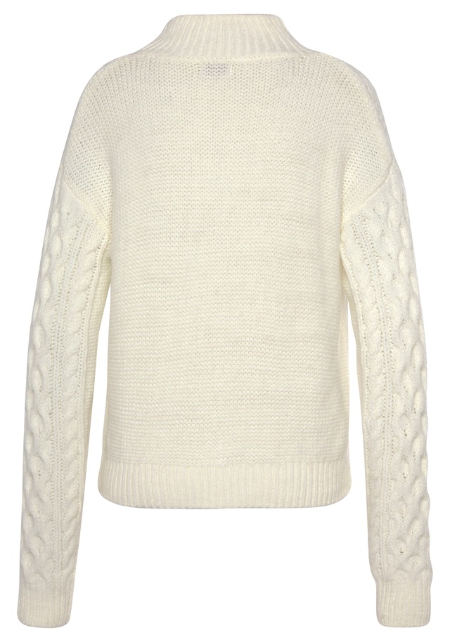 Buffalo Stehkragenpullover , mit Zopfmuster, Winterpullover, Basic