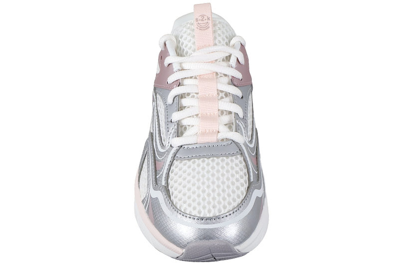 SKECHERS S2K WHITE PINK SILVER SNEAKER