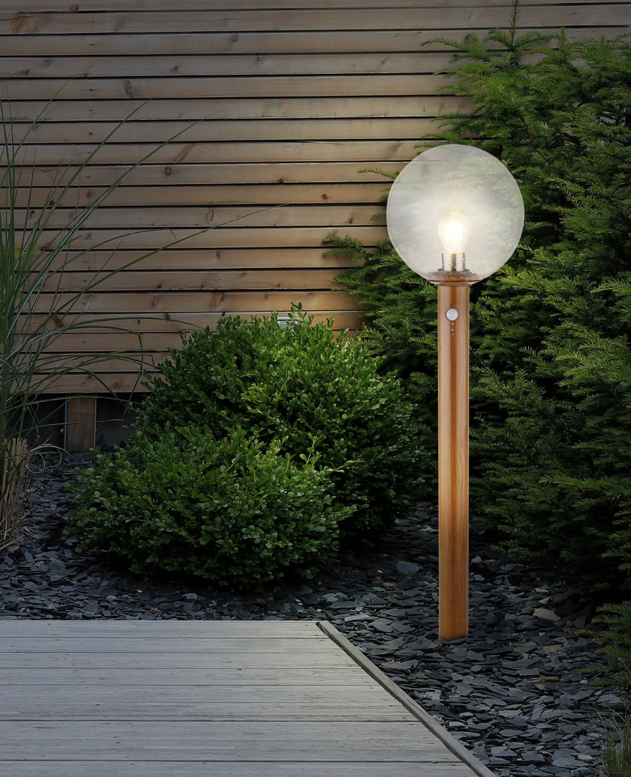 Außenleuchte - braun - Aluminium - 100 cm hoch