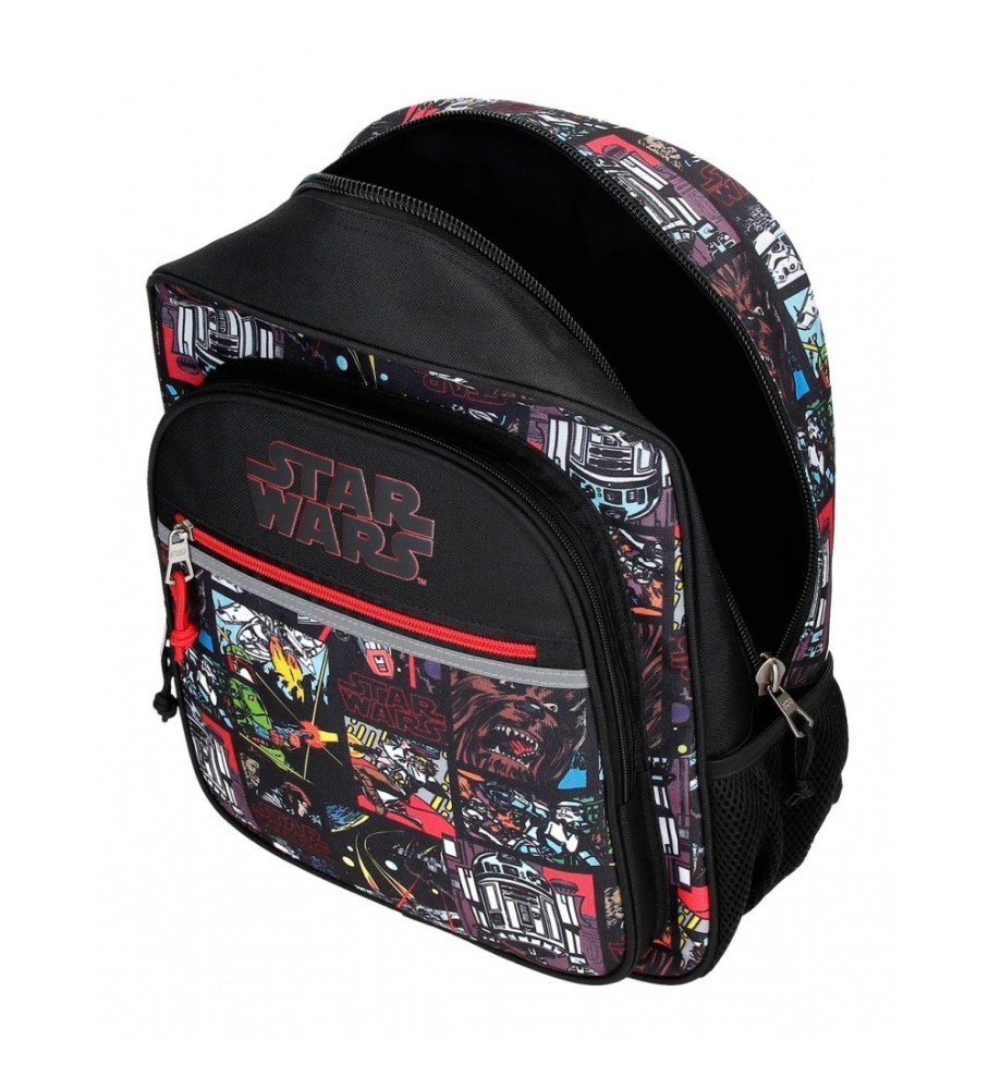 Joumma Bags Mochila escolar Star Wars Galactic Team adaptável a carro preto
