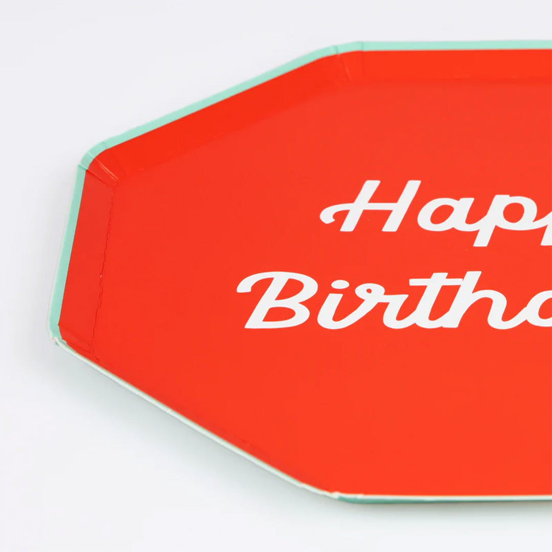 Meri meri borden happy birthday - large - 8st
