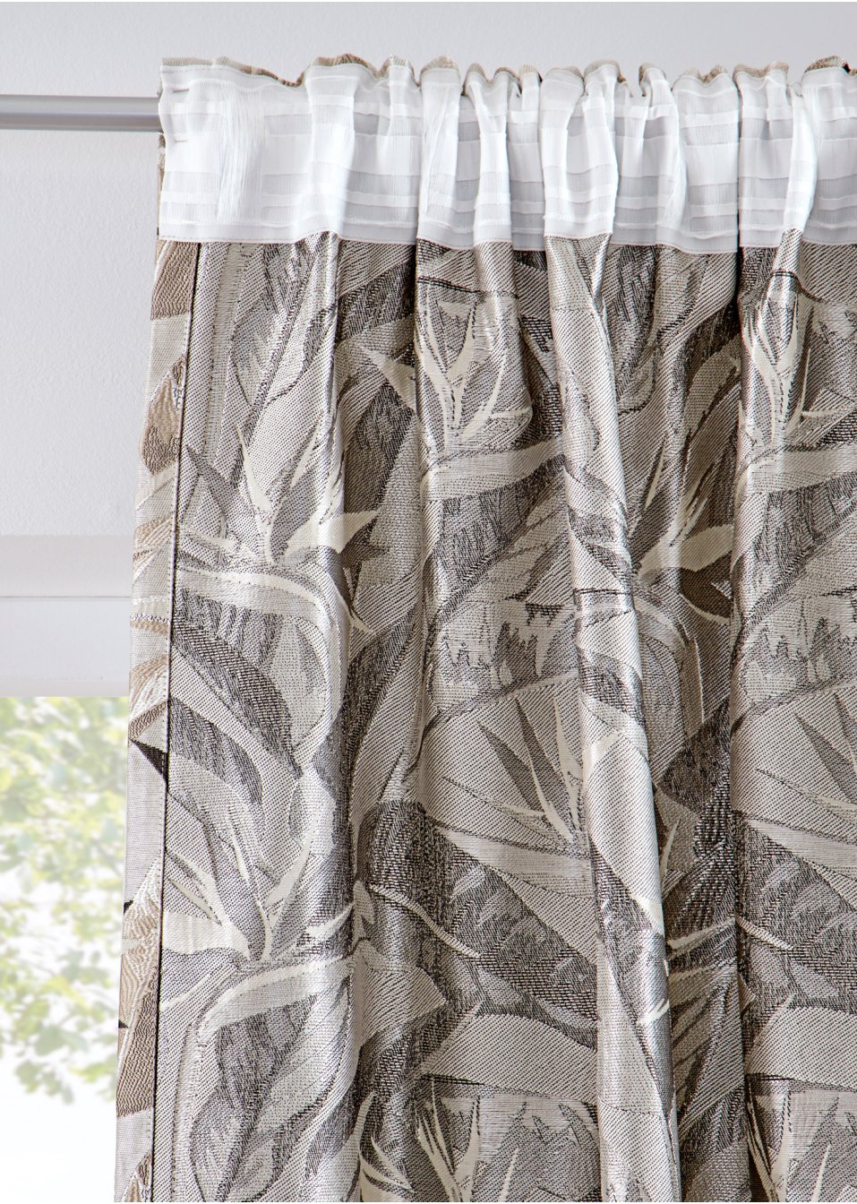 Panneau jacquard avec motif floral (1 pce.)
