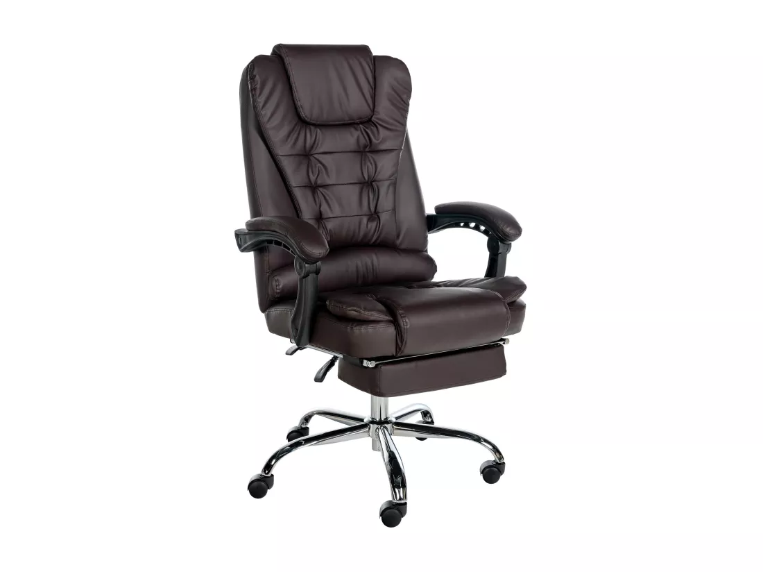 Chaise de bureau - Similicuir - Marron - Oxygen