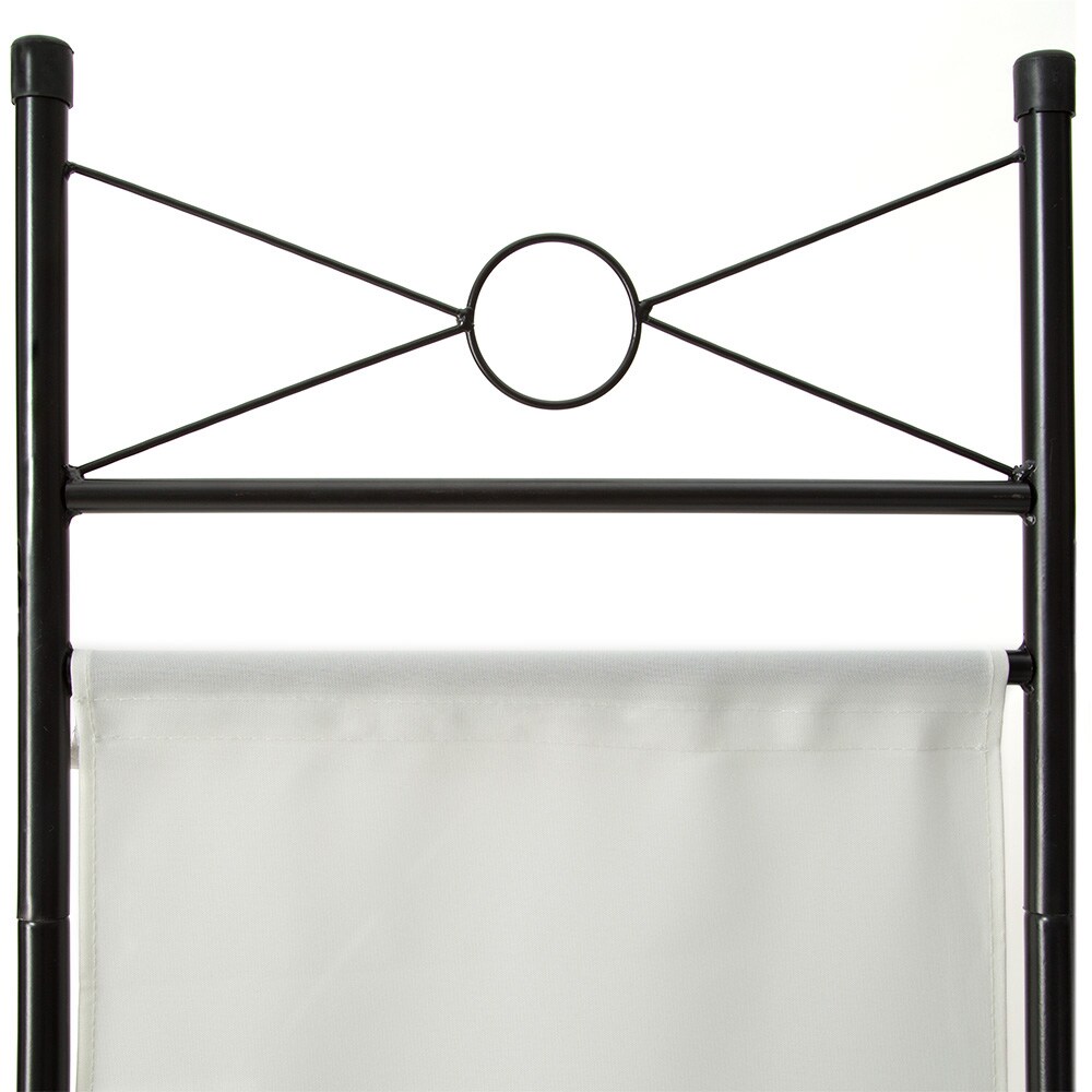tectake® Raumteiler, 4-teiliger Blickschutz, fester Stand auf bodenschonenden Kunststofffüßen, 160 x 2,5 x 180 cm