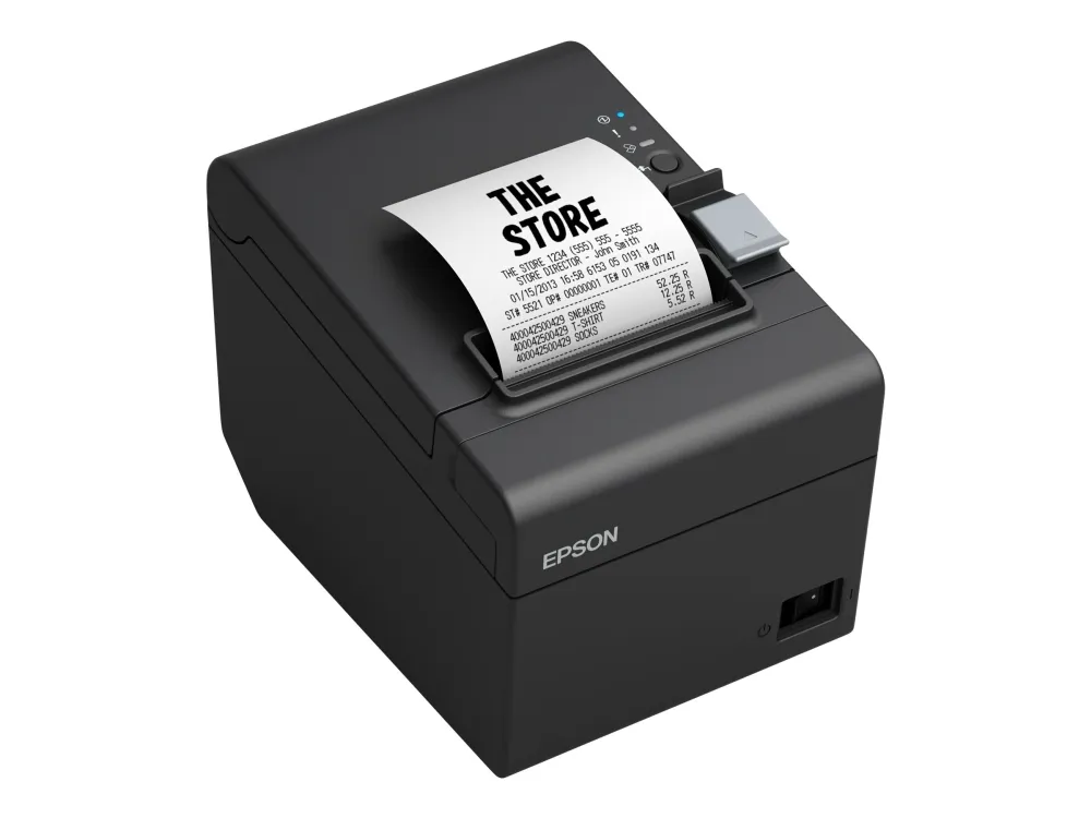Epson TM T20III - Kvitteringsprinter - termisk linje - Rulle (7,95 cm) - 203 x 203 dpi - op til 250 mm/sek. - USB 2.0, seriel - skærer - sort