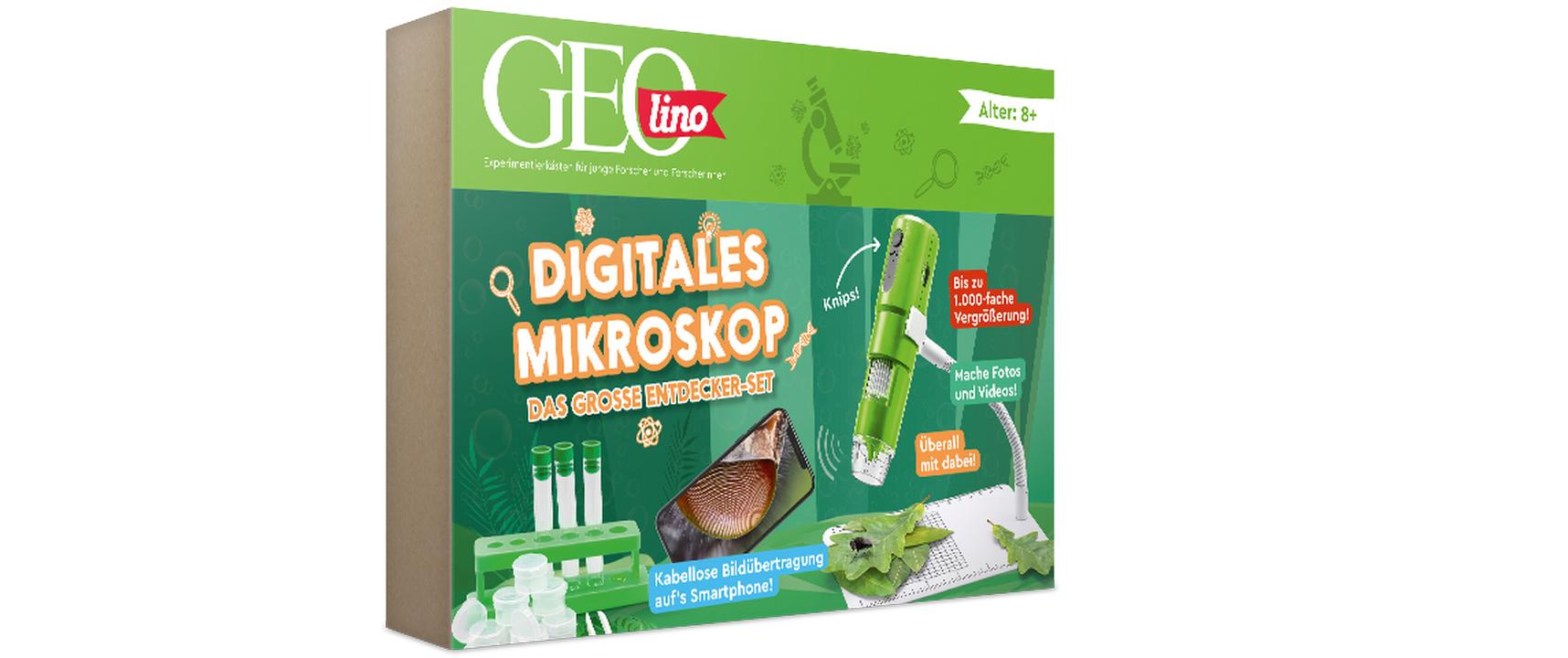 Experimentierkasten GEOLINO Digitales Mikroskop, DeutschEinstieg in die Welt des Mikrokosmos für Kinder ab 8 Jahren