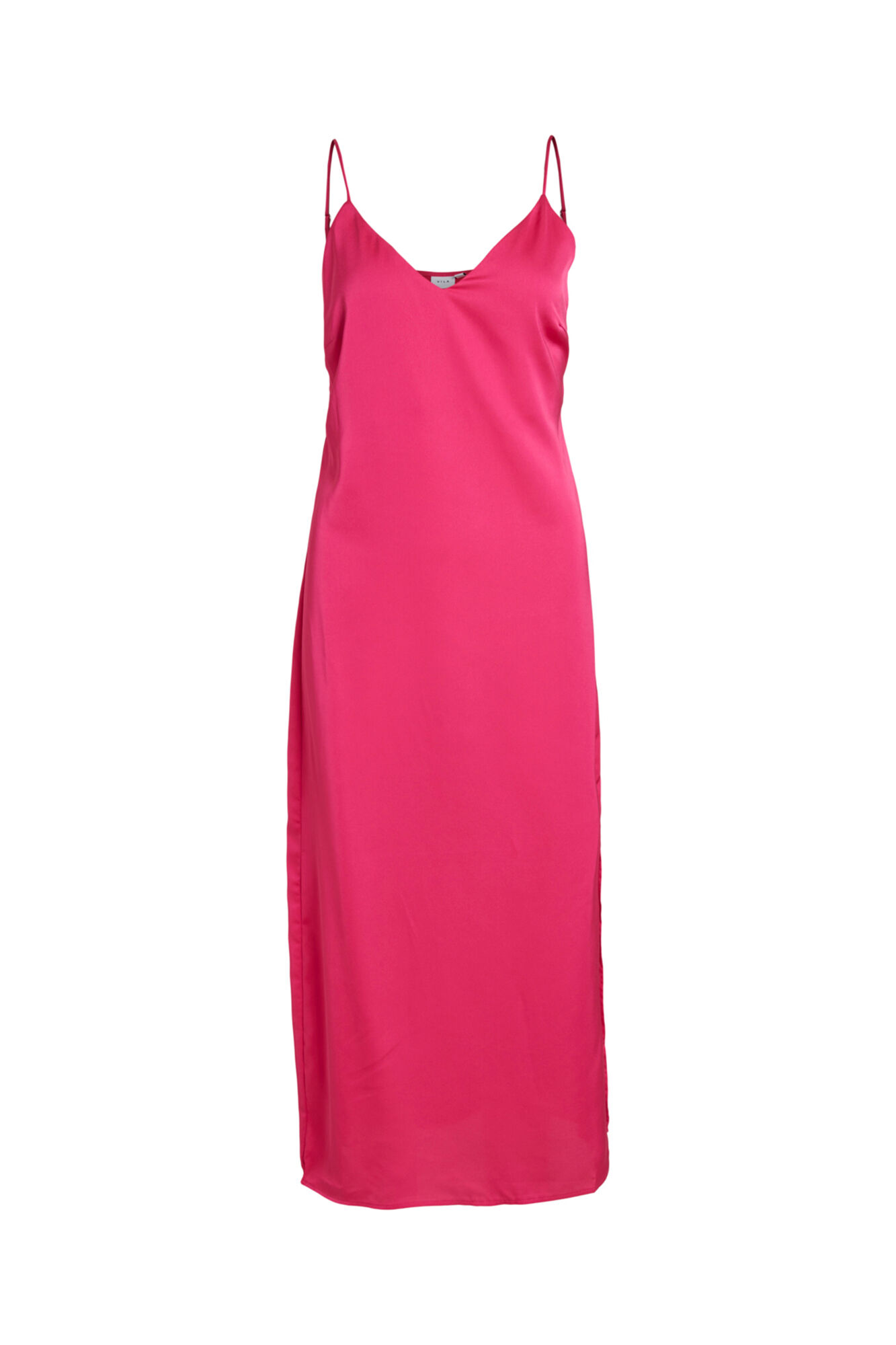 Vestido longo tomara que caia de cetim - Rosa