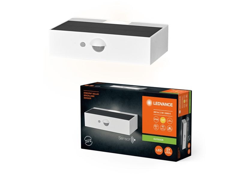Ledvance Endura Style Solar Bricklume Sensor White Solarbetriebene Leuchte mit Sensor