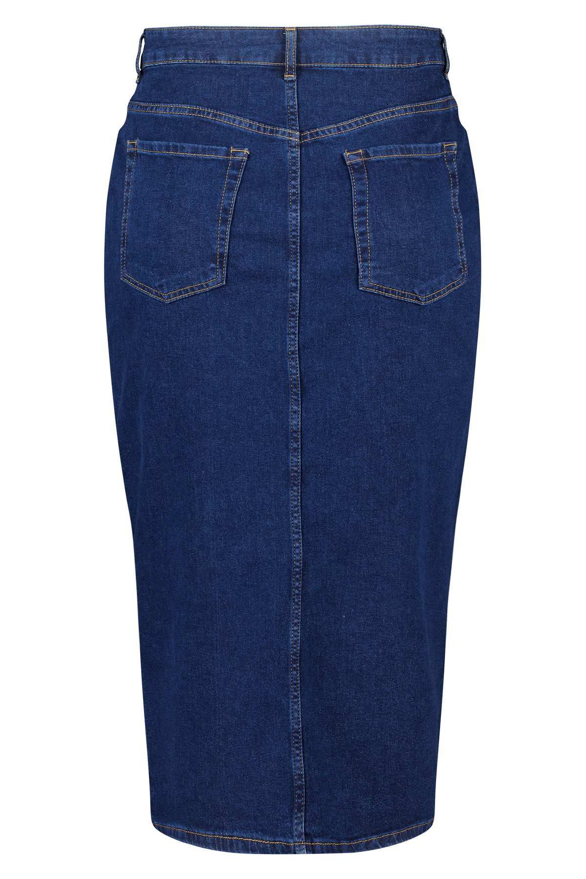 Midi rok denim Rinse Washed Denim