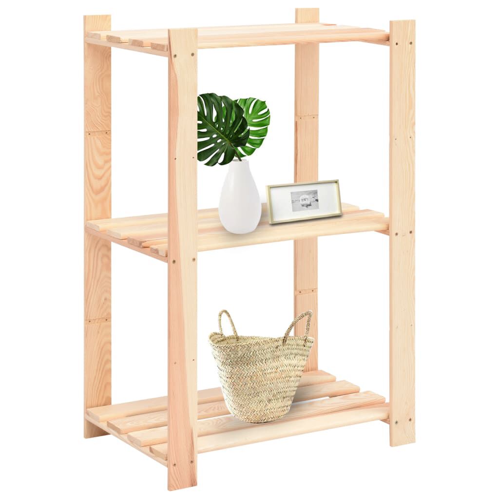 vidaXL Plank met 3 planken 60x38x90 cm massief grenen 150 kg