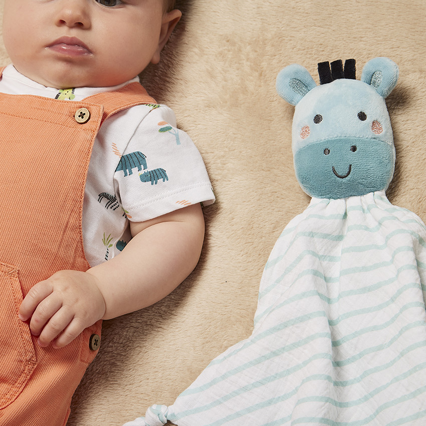 Ensemble 2 pièces salopette courte + t-shirt imprimé pour bébé garçon