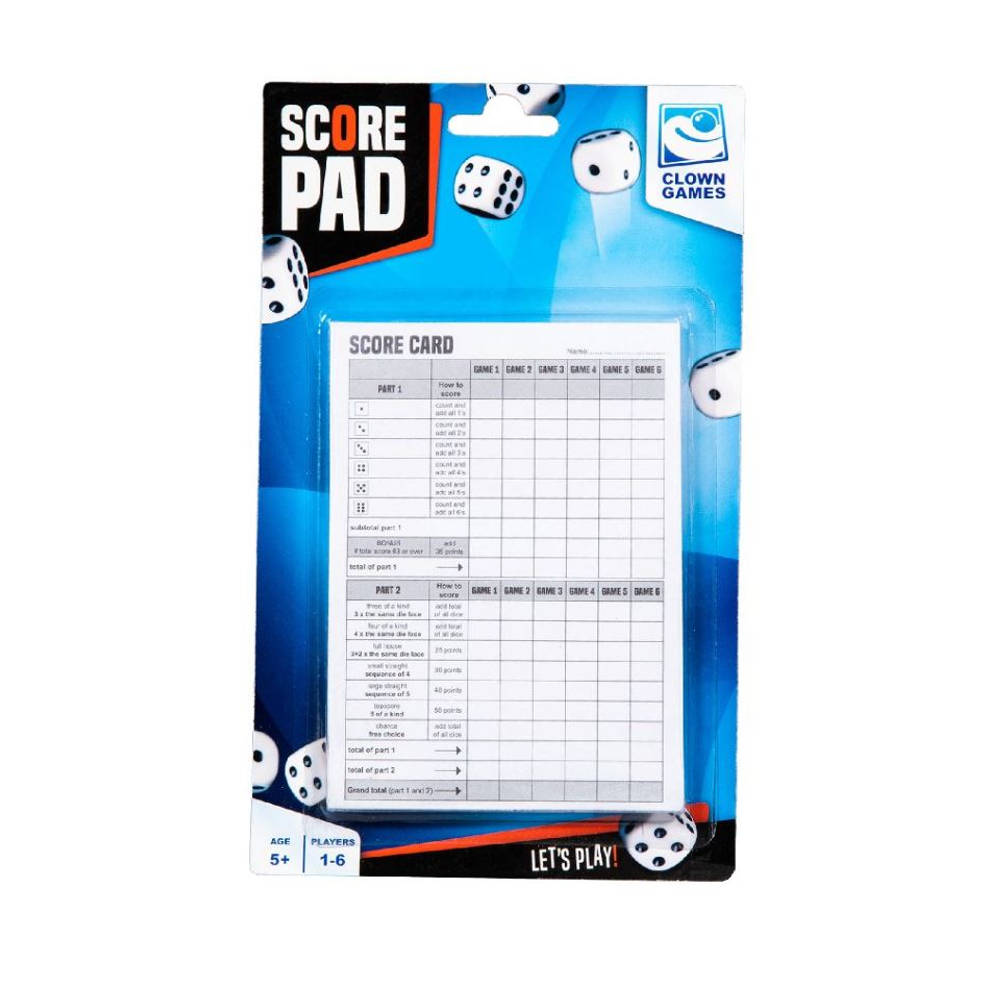 Clown Games scoreblok - 50 vellen