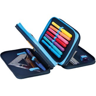 Étui scolaire triple 'Cosmic Explorer', 31 pièces
