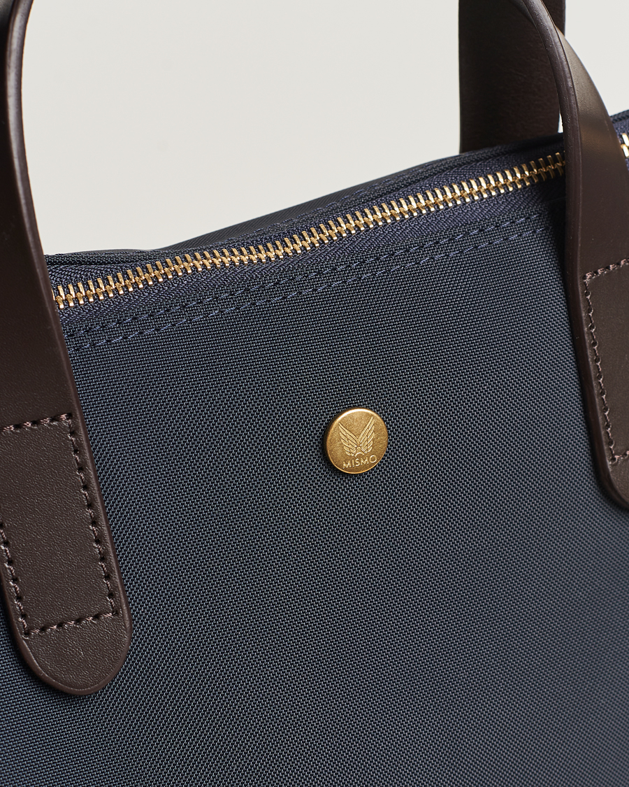 Mismo M/S Canvas Shopper Navy/Dark Brown