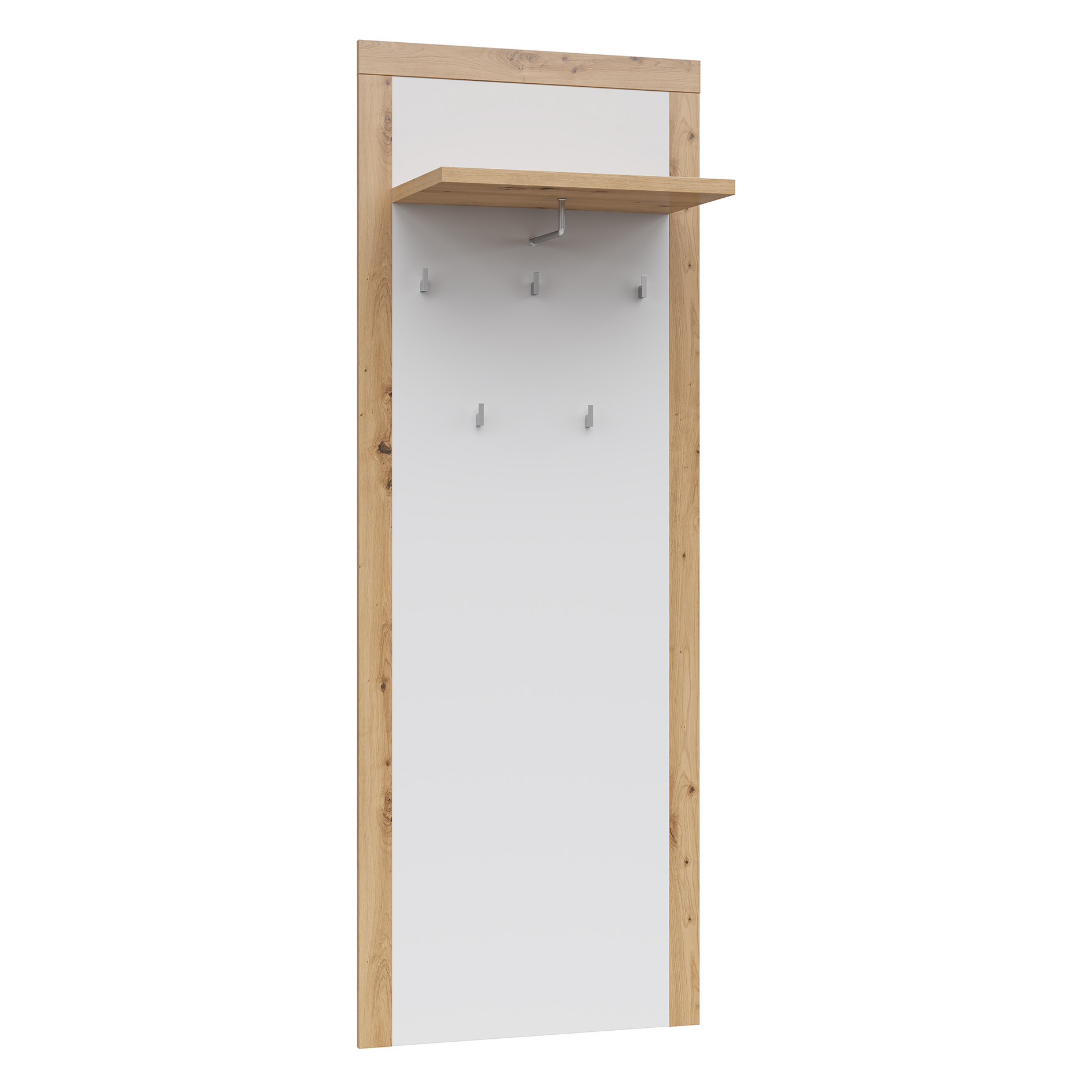 Garderobenpaneel - Artisan Eiche - weiß - 192 cm hoch