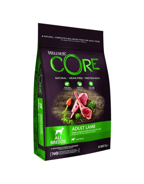 Wellness Core Grain Free Dog Adult Lam - Hondenvoer