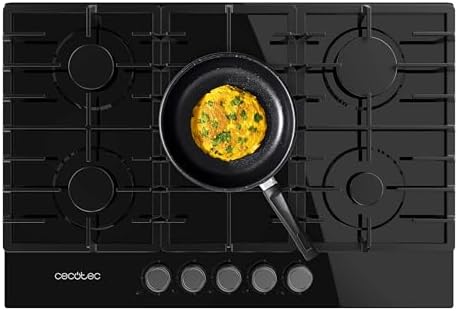 Cecotec Plaque à gaz Bolero Squad G 4200S Glass Black. Plaque à gaz avec 4 feux, finition verre noir, puissance 8000W, grilles individuelles et allumage électrique avec sécurité des vannes. : Cuisine et Maison