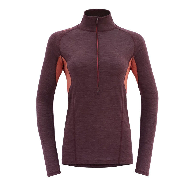 Running Merino 130 Zip Neck - Maillot thermique laine mérinos femme