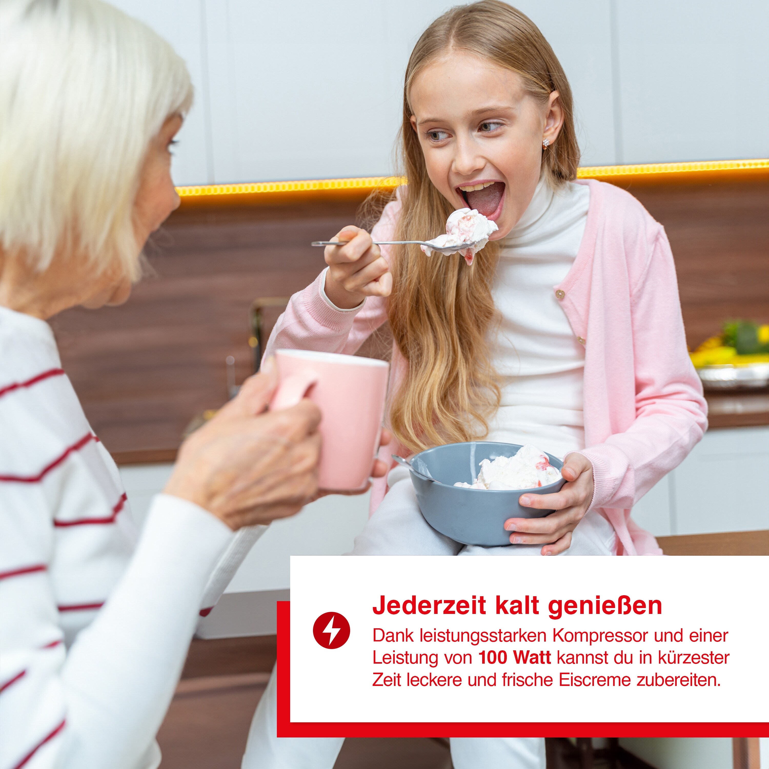 Solis Gelatissima Eismaschine Kompressor, 1 Liter Eis, Rezeptbuch