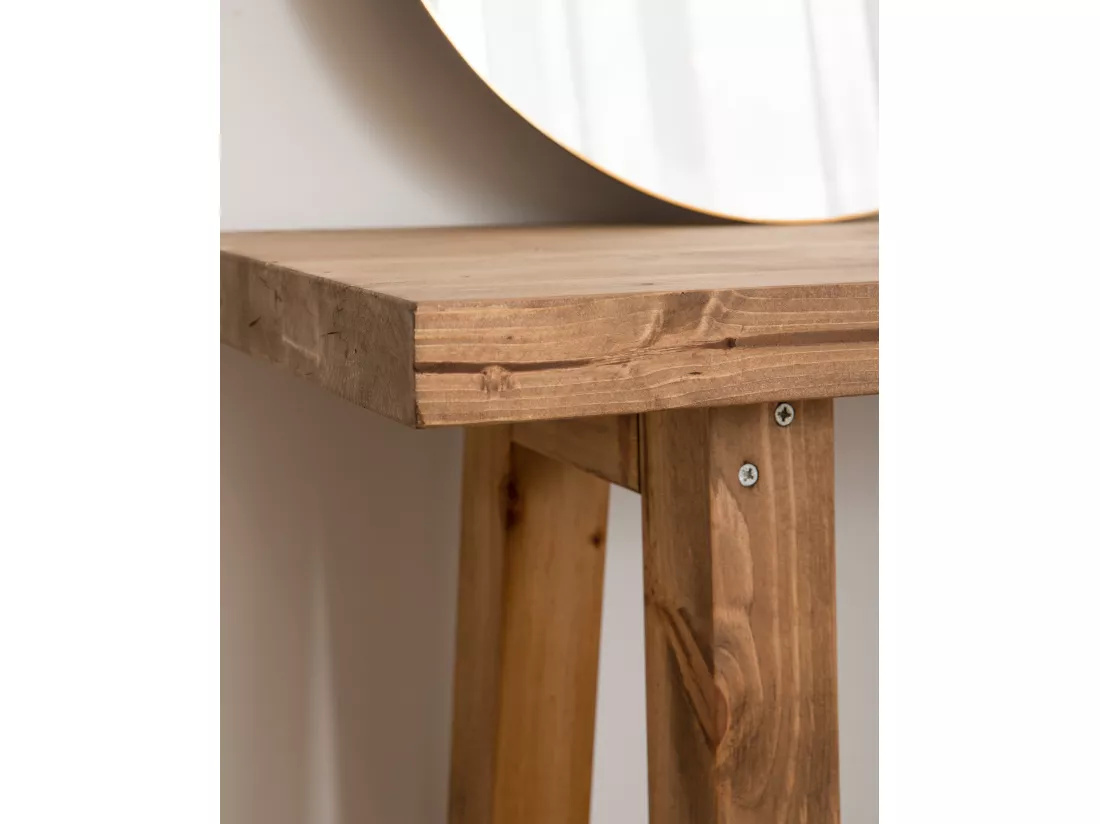 Console en bois de sapin vieilli 100x80cm - BATÁN - DECOWOOD