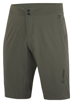 Loeffler cuissard court m Short de vélo Grav-E ASSL homme-vert olive