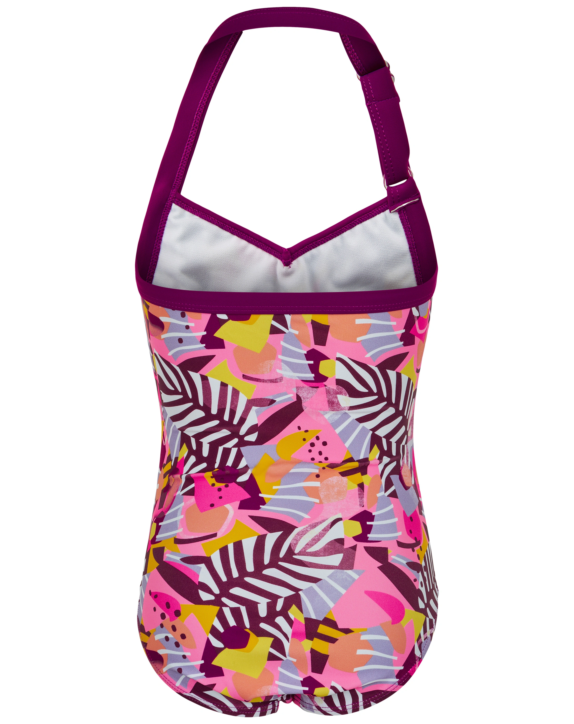 Badeanzug mit Stirnband JUNGLE in festival fuchsia