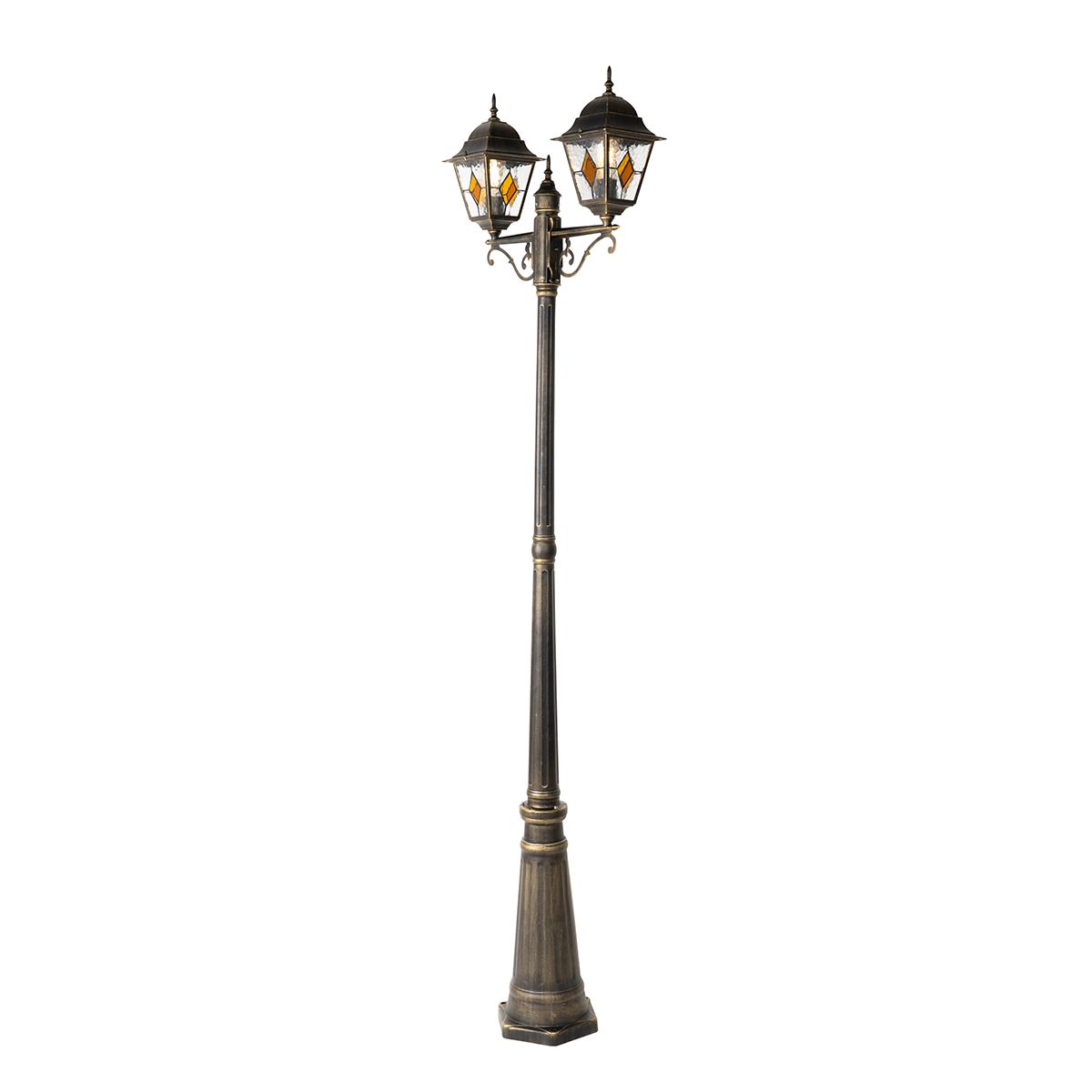 Vintage buiten lantaarn antiek goud 240 cm 2-lichts - Antigua