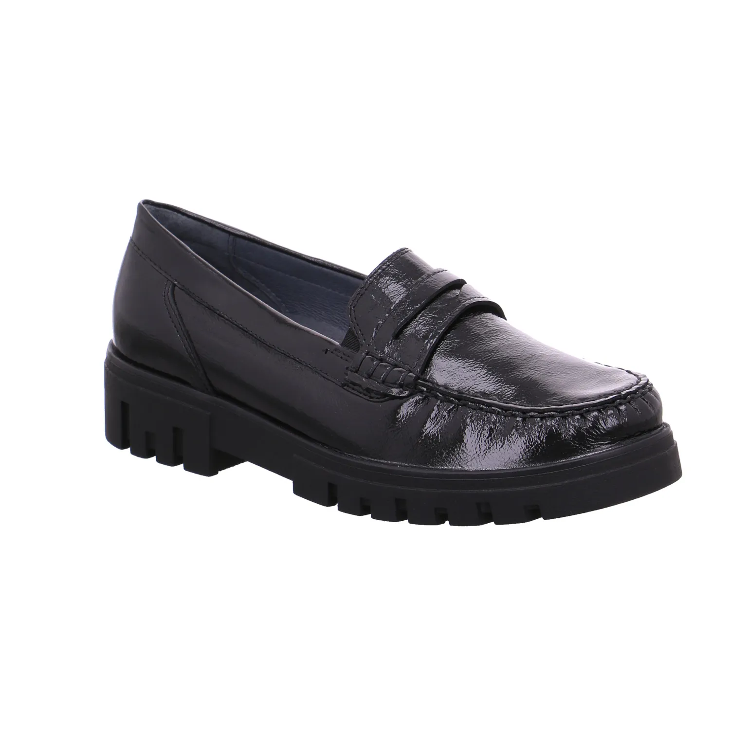 WALDLÄUFER Comfort-Slipper Schwarz Leder  mit Wechselfussbett