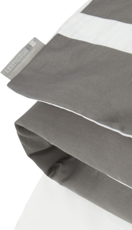 Lexington Hotel Sateen White/Charcoal Contrast Duvet Cover White/charcoal