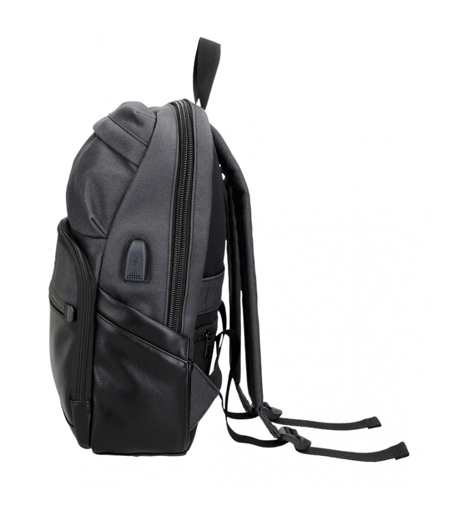 Mochila preta para laptop Pepe Jeans Grays